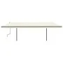 Toldo retráctil manual con luz LED crema 6x3,5 m de , Toldos - Ref: Foro24-3070282, Precio: 858,56 €, Descuento: %