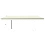 Toldo retráctil manual con luz LED crema 6x3,5 m de , Toldos - Ref: Foro24-3070282, Precio: 741,77 €, Descuento: %