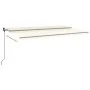 Toldo retráctil manual con luz LED crema 6x3,5 m de , Toldos - Ref: Foro24-3070282, Precio: 858,56 €, Descuento: %