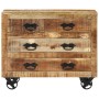 Aparador con 3 cajones madera maciza de mango rugosa 80x30x65cm de , Aparadores - Ref: Foro24-351690, Precio: 280,30 €, Descu...
