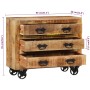 Aparador con 3 cajones madera maciza de mango rugosa 80x30x65cm de , Aparadores - Ref: Foro24-351690, Precio: 280,30 €, Descu...
