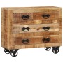 Aparador con 3 cajones madera maciza de mango rugosa 80x30x65cm de , Aparadores - Ref: Foro24-351690, Precio: 280,30 €, Descu...
