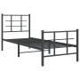 Estructura de cama con cabecero y estribo metal negro 80x200 cm de , Camas y somieres - Ref: Foro24-355570, Precio: 74,50 €, ...