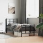 Estructura de cama con cabecero y estribo metal negro 80x200 cm de , Camas y somieres - Ref: Foro24-355570, Precio: 74,50 €, ...