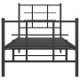 Estructura de cama con cabecero y estribo metal negro 80x200 cm de , Camas y somieres - Ref: Foro24-355570, Precio: 74,50 €, ...