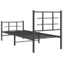 Estructura de cama con cabecero y estribo metal negro 80x200 cm de , Camas y somieres - Ref: Foro24-355570, Precio: 74,50 €, ...