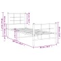 Estructura de cama con cabecero y estribo metal negro 80x200 cm de , Camas y somieres - Ref: Foro24-355570, Precio: 74,50 €, ...
