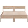 Estructura de cama con cabecero madera maciza pino 135x190 cm de , Camas y somieres - Ref: Foro24-842770, Precio: 109,24 €, D...