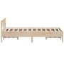 Estructura de cama con cabecero madera maciza pino 135x190 cm de , Camas y somieres - Ref: Foro24-842770, Precio: 109,24 €, D...