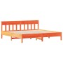 Estructura cama con cabecero madera pino marrón cera 180x200 cm de , Camas y somieres - Ref: Foro24-3216205, Precio: 209,10 €...
