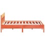 Estructura cama con cabecero madera pino marrón cera 180x200 cm de , Camas y somieres - Ref: Foro24-3216205, Precio: 209,10 €...