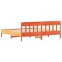 Estructura cama con cabecero madera pino marrón cera 180x200 cm de , Camas y somieres - Ref: Foro24-3216205, Precio: 209,10 €...