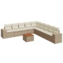 Juego de sofás jardín con cojines beige 10 pzas ratán sintético de , Conjuntos de jardín - Ref: Foro24-3225491, Precio: 629,6...