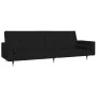 Sofá cama de 2 plazas con dos almohadas terciopelo negro de , Sofás - Ref: Foro24-375752, Precio: 290,07 €, Descuento: %