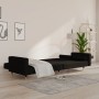 Sofá cama de 2 plazas con dos almohadas terciopelo negro de , Sofás - Ref: Foro24-375752, Precio: 295,65 €, Descuento: %