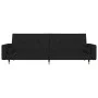 Sofá cama de 2 plazas con dos almohadas terciopelo negro de , Sofás - Ref: Foro24-375752, Precio: 290,07 €, Descuento: %