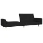 Sofá cama de 2 plazas con dos almohadas terciopelo negro de , Sofás - Ref: Foro24-375752, Precio: 290,07 €, Descuento: %