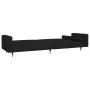 Sofá cama de 2 plazas con dos almohadas terciopelo negro de , Sofás - Ref: Foro24-375752, Precio: 290,07 €, Descuento: %