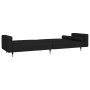 Sofá cama de 2 plazas con dos almohadas terciopelo negro de , Sofás - Ref: Foro24-375752, Precio: 295,65 €, Descuento: %