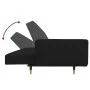 Sofá cama de 2 plazas con dos almohadas terciopelo negro de , Sofás - Ref: Foro24-375752, Precio: 290,07 €, Descuento: %