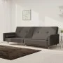 Sofá cama de 2 plazas con dos almohadas terciopelo gris oscuro de , Sofás - Ref: Foro24-375750, Precio: 286,09 €, Descuento: %