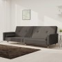 Sofá cama de 2 plazas con dos almohadas terciopelo gris oscuro de , Sofás - Ref: Foro24-375750, Precio: 291,16 €, Descuento: %