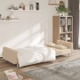 Sofá cama de 2 plazas con dos almohadas tela color crema de , Sofás - Ref: Foro24-375802, Precio: 294,18 €, Descuento: %