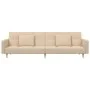 2-seater sofa bed with two pillows in cream fabric by , Sofas - Ref: Foro24-375802, Price: 277,32 €, Discount: %