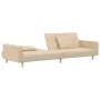 2-seater sofa bed with two pillows in cream fabric by , Sofas - Ref: Foro24-375802, Price: 277,32 €, Discount: %