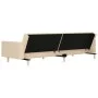 2-seater sofa bed with two pillows in cream fabric by , Sofas - Ref: Foro24-375802, Price: 277,32 €, Discount: %