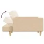 2-seater sofa bed with two pillows in cream fabric by , Sofas - Ref: Foro24-375802, Price: 277,32 €, Discount: %