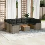10-piece garden sofa set with gray synthetic rattan cushions by , Modular outdoor sofas - Ref: Foro24-3224268, Price: 582,68 ...