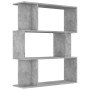 Estantería madera contrachapada gris hormigón 80x24x96cm de vidaXL, Librerías y estanterías - Ref: Foro24-800085, Precio: 54,...