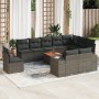 Set de sofás de jardín 11 pzas y cojines ratán sintético gris de , Conjuntos de jardín - Ref: Foro24-3225500, Precio: 638,40 ...