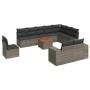Set de sofás de jardín 11 pzas y cojines ratán sintético gris de , Conjuntos de jardín - Ref: Foro24-3225500, Precio: 638,40 ...