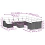 Set de sofás de jardín 12 pzas y cojines ratán sintético marrón de , Sofás modulares de exterior - Ref: Foro24-3224420, Preci...