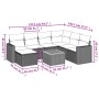 Set de sofás de jardín 8 pzas y cojines ratán sintético gris de , Sofás modulares de exterior - Ref: Foro24-3224240, Precio: ...