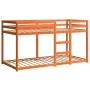 Litera de madera maciza de pino marrón cera 90x200 cm de , Camas y somieres - Ref: Foro24-3214874, Precio: 157,32 €, Descuent...