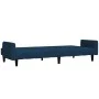 Sofá cama de 2 plazas terciopelo azul de , Sofás - Ref: Foro24-375773, Precio: 271,03 €, Descuento: %
