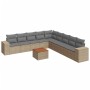 Juego de sofás jardín con cojines beige 10 pzas ratán sintético de , Conjuntos de jardín - Ref: Foro24-3257823, Precio: 613,7...