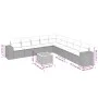 Garden sofa set with beige cushions 10 pieces synthetic rattan by , Garden sets - Ref: Foro24-3257823, Price: 624,94 €, Disco...