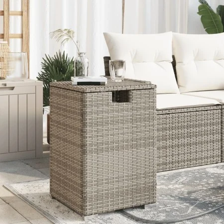 Mesa cubierta para bombona de propano ratán gris 40x40x60 cm de , Mesas de jardín - Ref: Foro24-366296, Precio: 74,04 €, Desc...