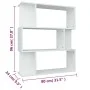 Estantería/divisor madera contrachapada blanco 80x24x96 cm de vidaXL, Librerías y estanterías - Ref: Foro24-800081, Precio: 4...