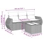 Set de sofás de jardín 4 pzas y cojines ratán sintético gris de , Conjuntos de jardín - Ref: Foro24-3253407, Precio: 273,65 €...