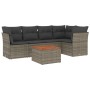 Set de muebles de jardín 6 pzas y cojines ratán sintético gris de , Conjuntos de jardín - Ref: Foro24-3223631, Precio: 343,00...