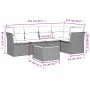 Set de muebles de jardín 6 pzas y cojines ratán sintético gris de , Conjuntos de jardín - Ref: Foro24-3223631, Precio: 343,00...