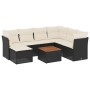 Set de sofás de jardín 8 piezas y cojines ratán sintético negro de , Conjuntos de jardín - Ref: Foro24-3223760, Precio: 414,9...