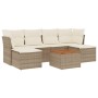 Set sofás de jardín 7 piezas y cojines ratán sintético beige de , Conjuntos de jardín - Ref: Foro24-3223769, Precio: 398,31 €...