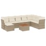Set de sofás de jardín 9 pzas con cojines ratán sintético beige de , Conjuntos de jardín - Ref: Foro24-3223783, Precio: 555,7...
