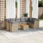 Juego de sofás jardín con cojines beige 10 pzas ratán sintético de , Conjuntos de jardín - Ref: Foro24-3223805, Precio: 570,8...